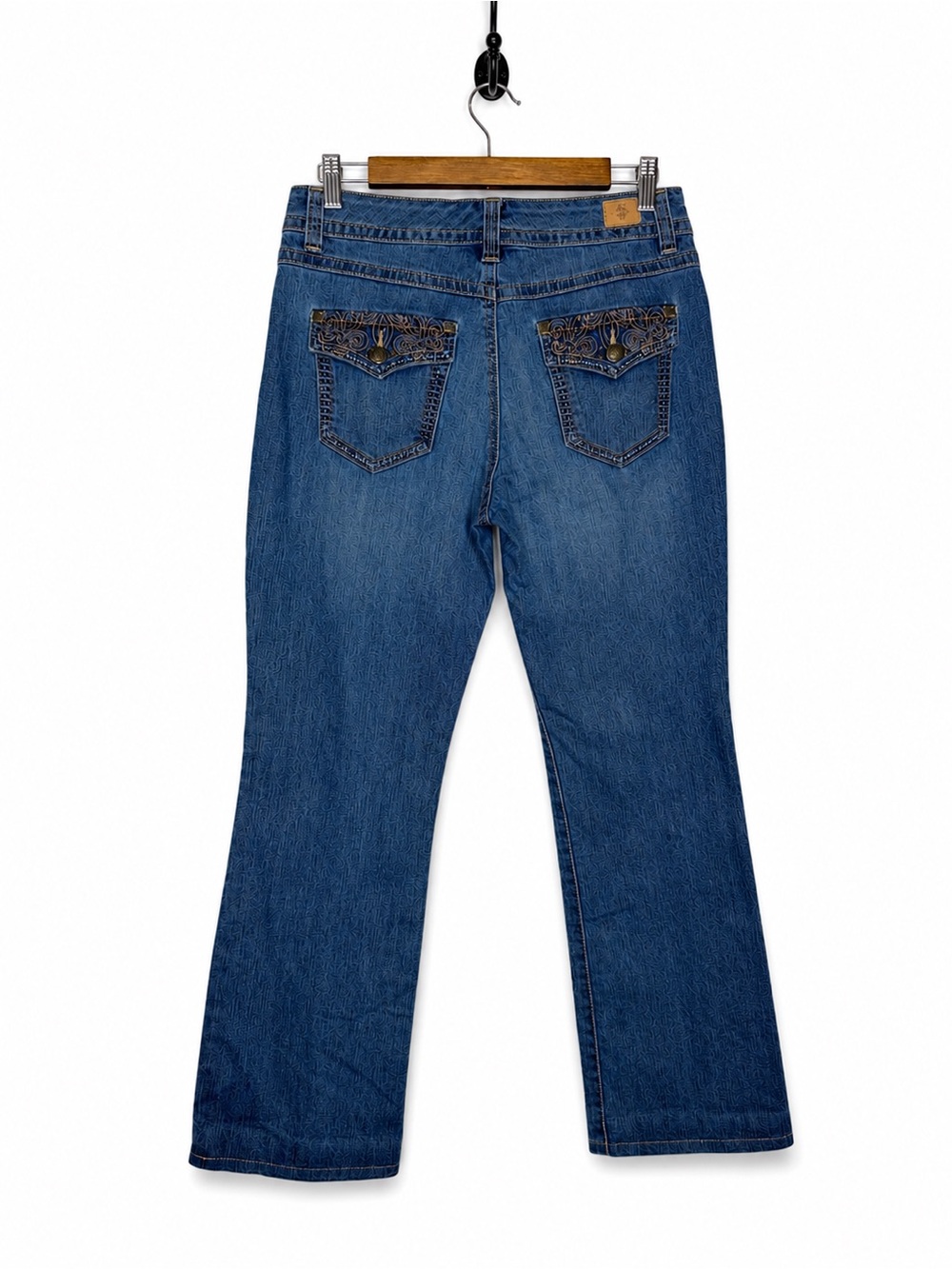 Bandolino Sydney Bootcut Jeans Women’s Size 8 Medium Wash  Embellished Pockets